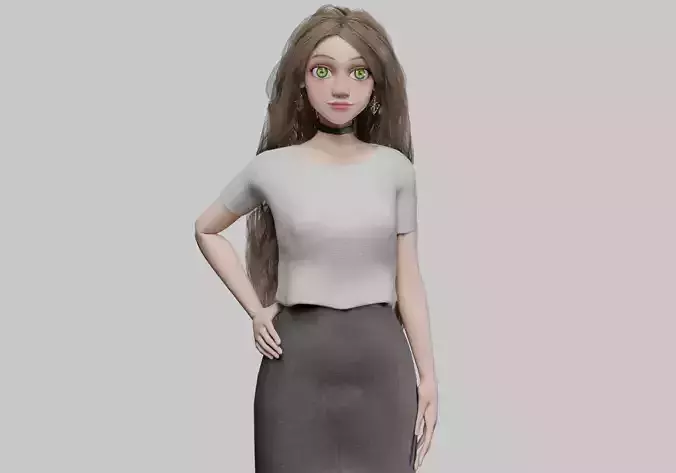 cute Cartoon woman V42726 