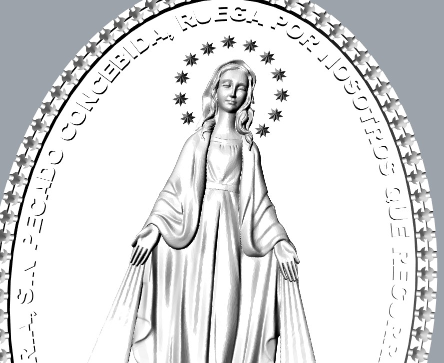 Virgen Milagrosa 3D print model_3