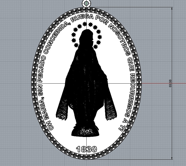 Virgen Milagrosa 3D print model_2