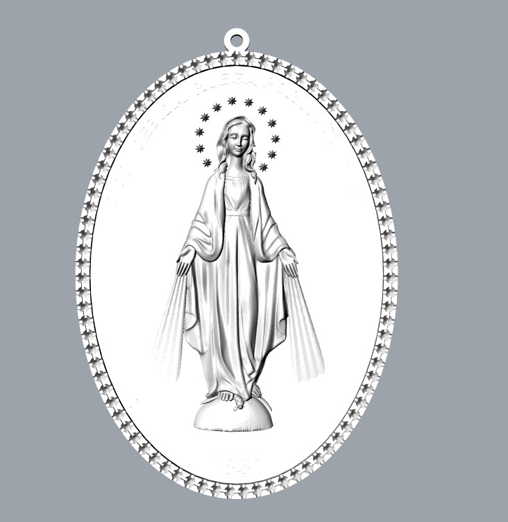 Virgen Milagrosa 3D print model_1