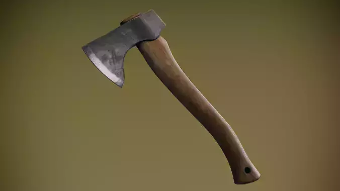 Hatchet Low-poly 3D model Hatchet Low-poly 3D model