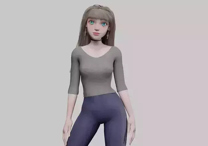 stylized cute Woman V33905 