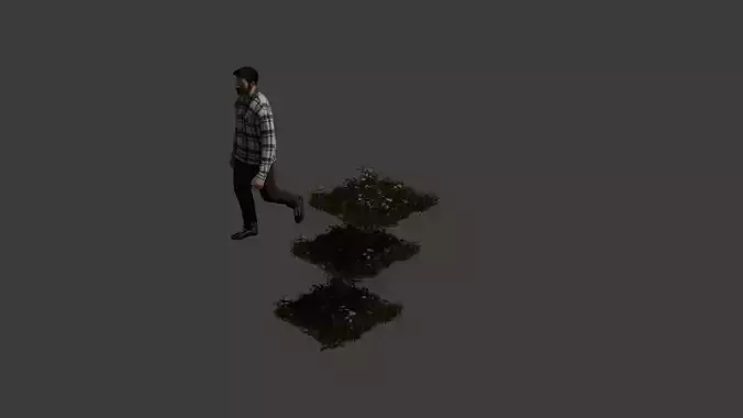 Walking man with a message Free 3D model
