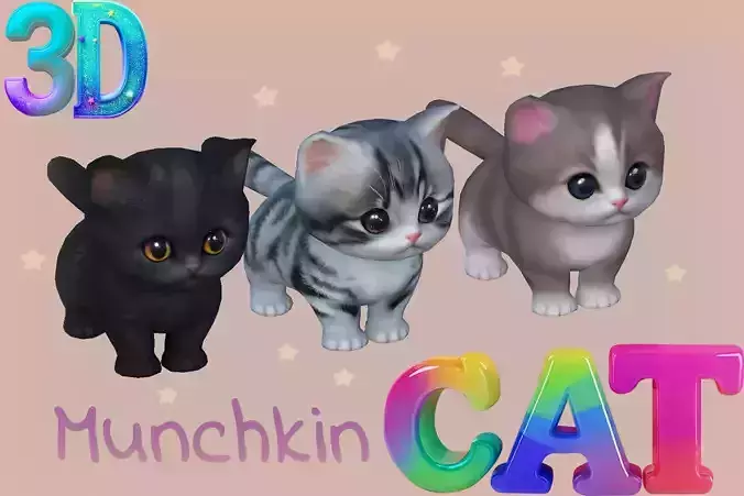 Animate Munchkin Cat