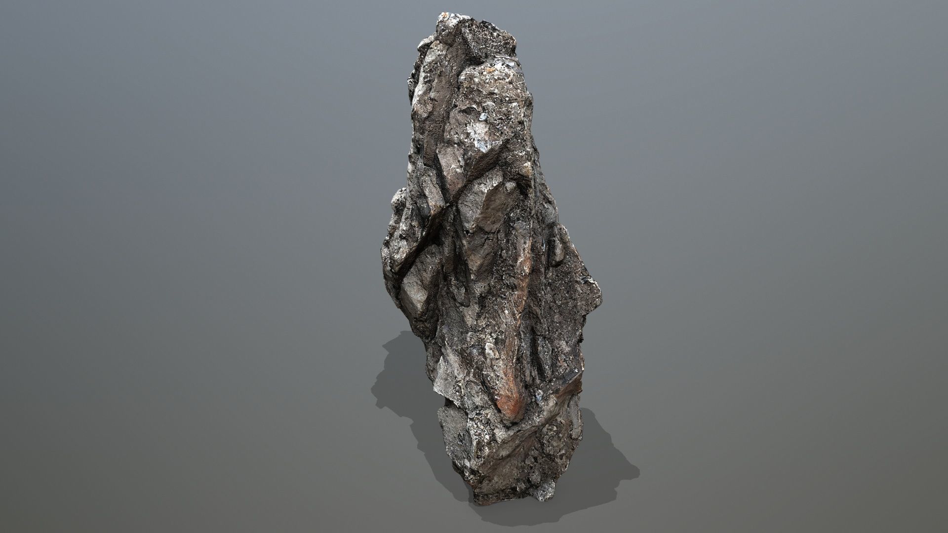 old cliff rocks Low-poly 3D model_21