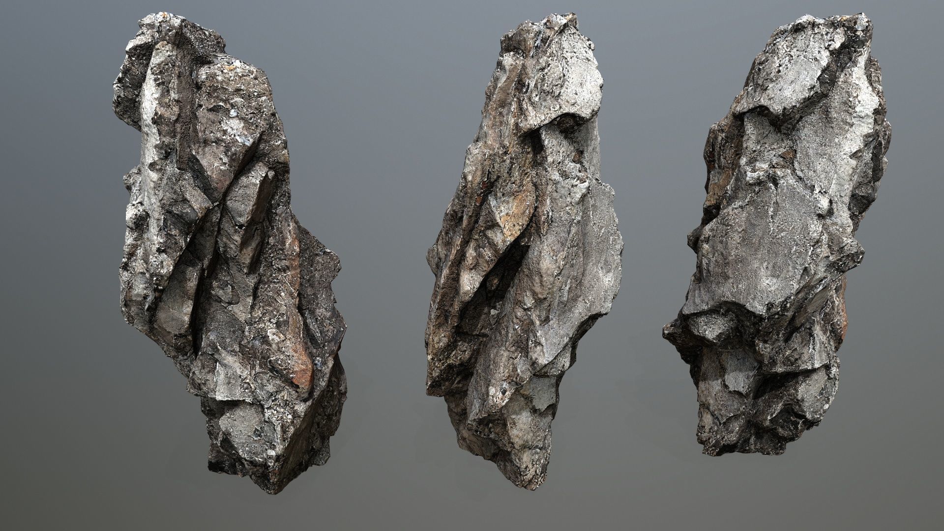 old cliff rocks Low-poly 3D model_11