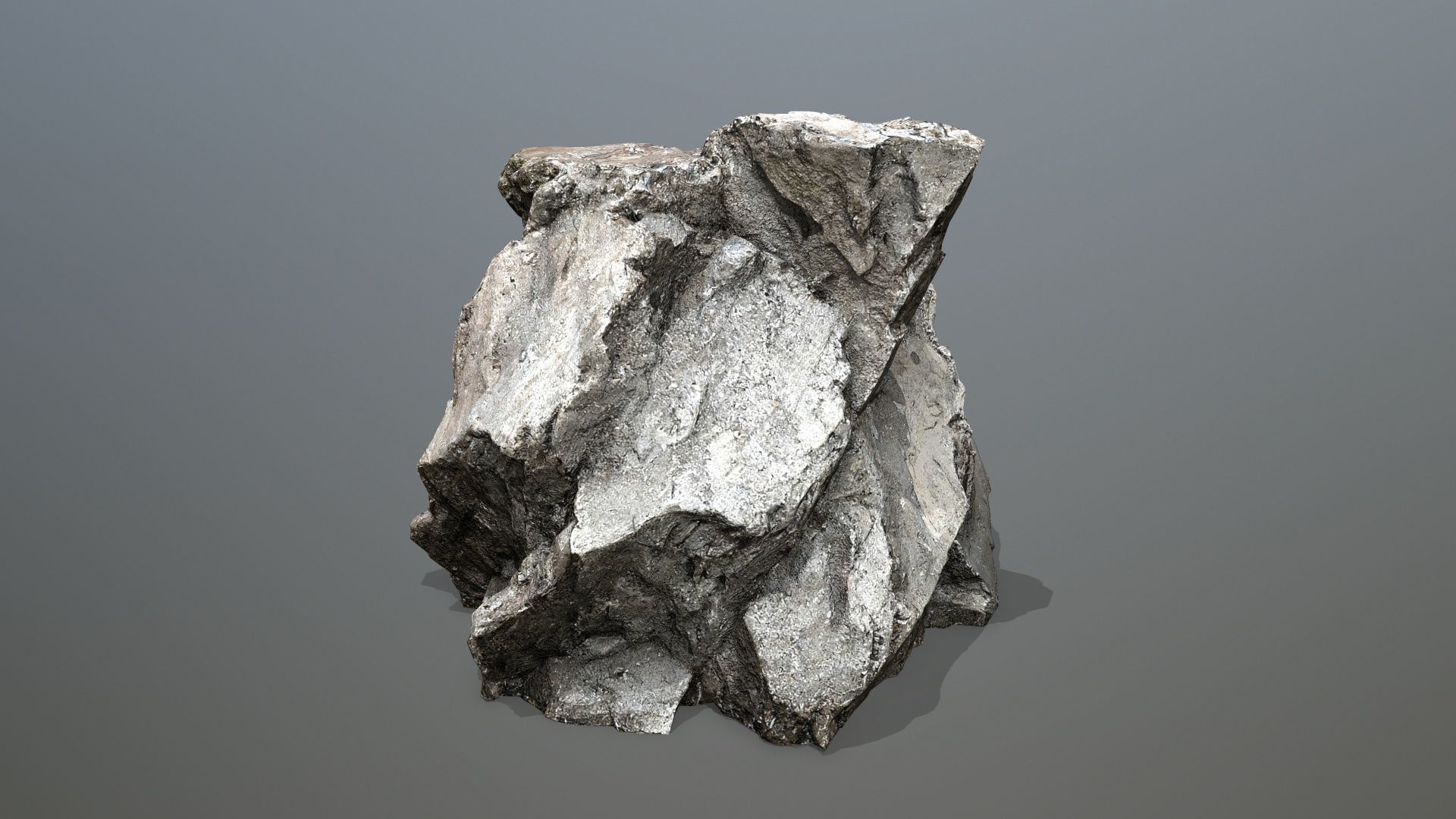old cliff rocks Low-poly 3D model_13