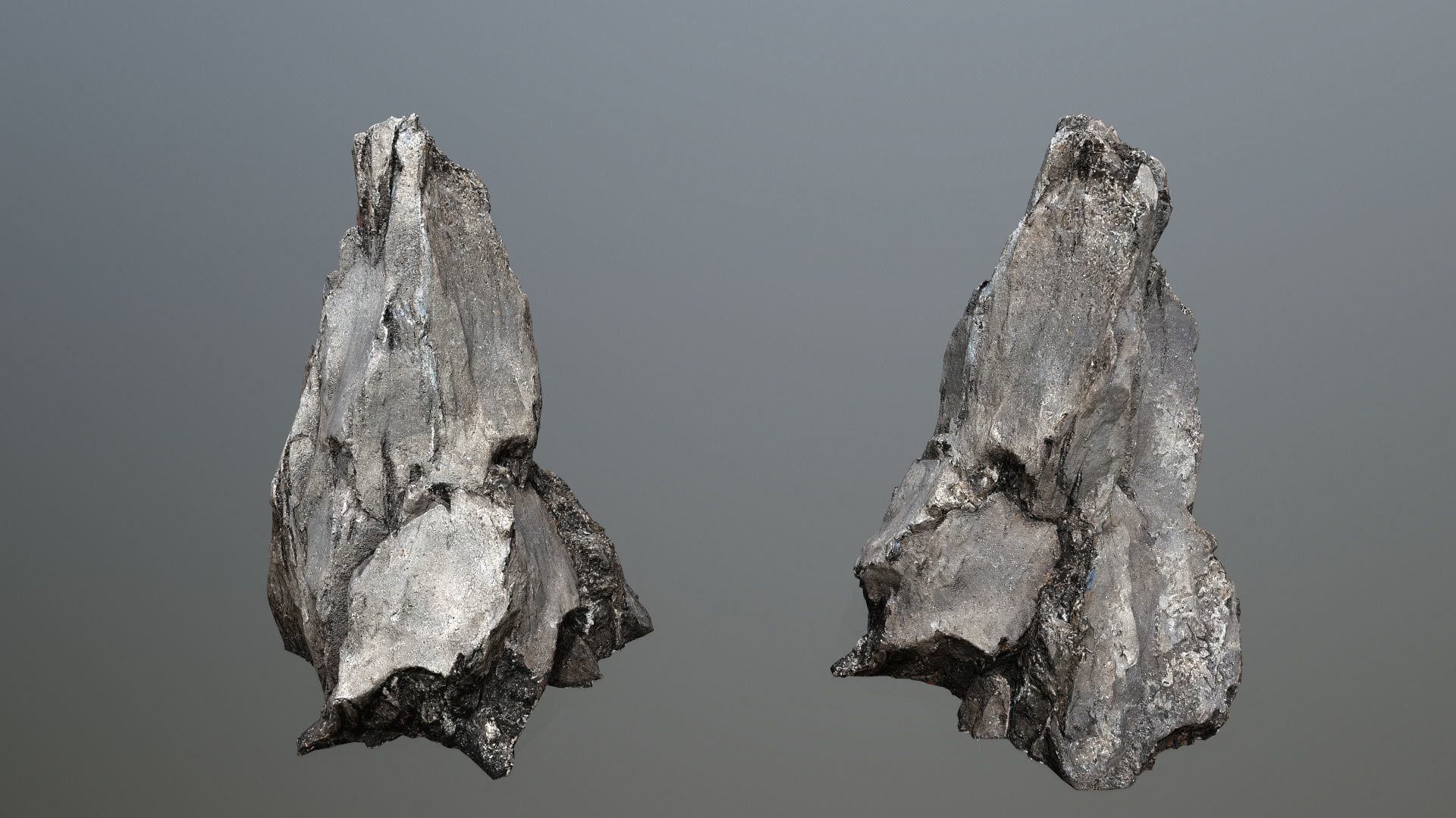 old cliff rocks Low-poly 3D model_5