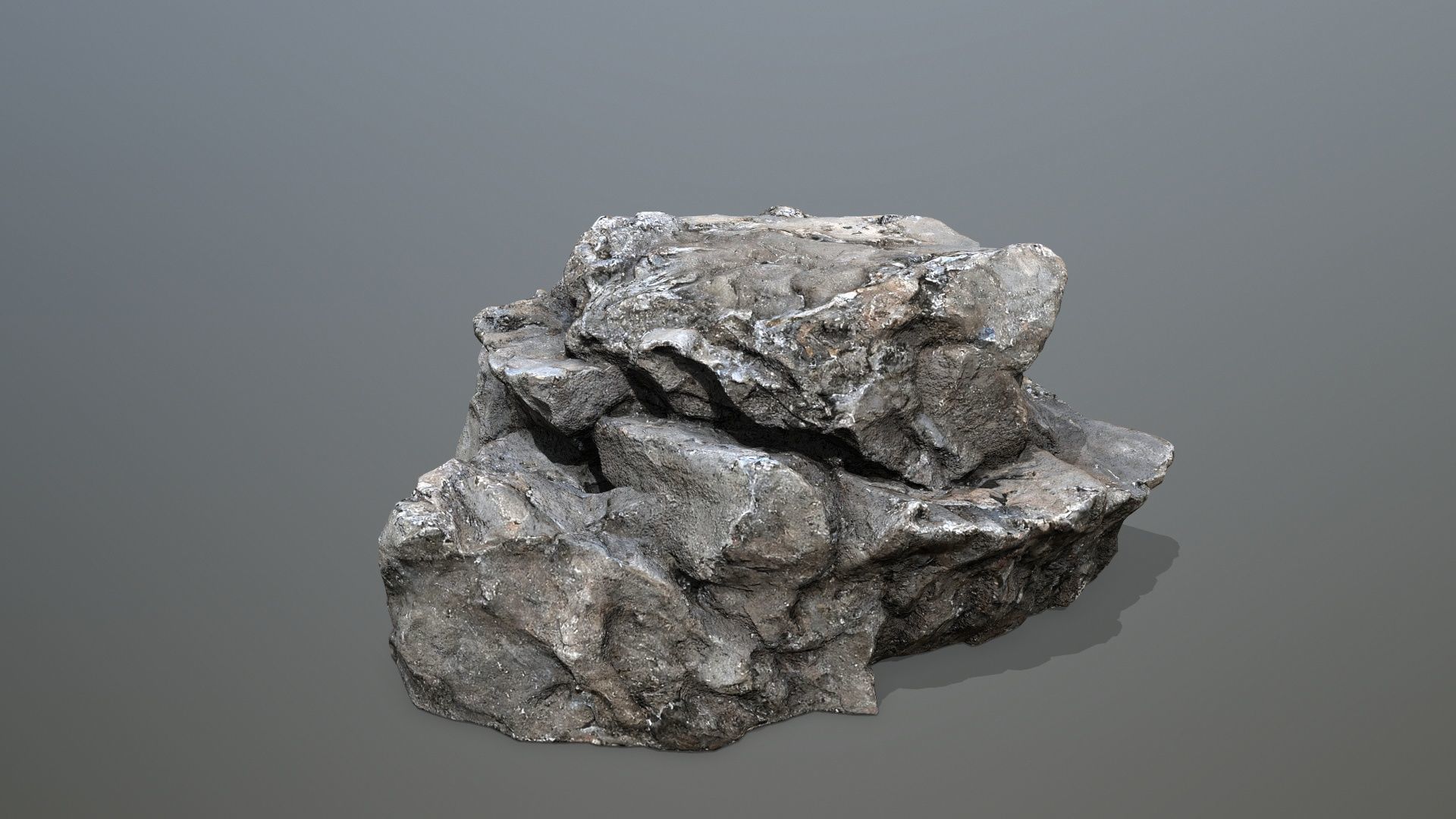 old cliff rocks Low-poly 3D model_18
