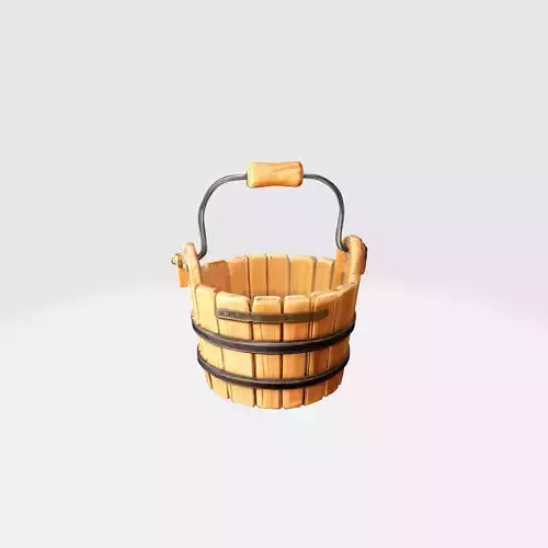 Rustic Wooden Bucket