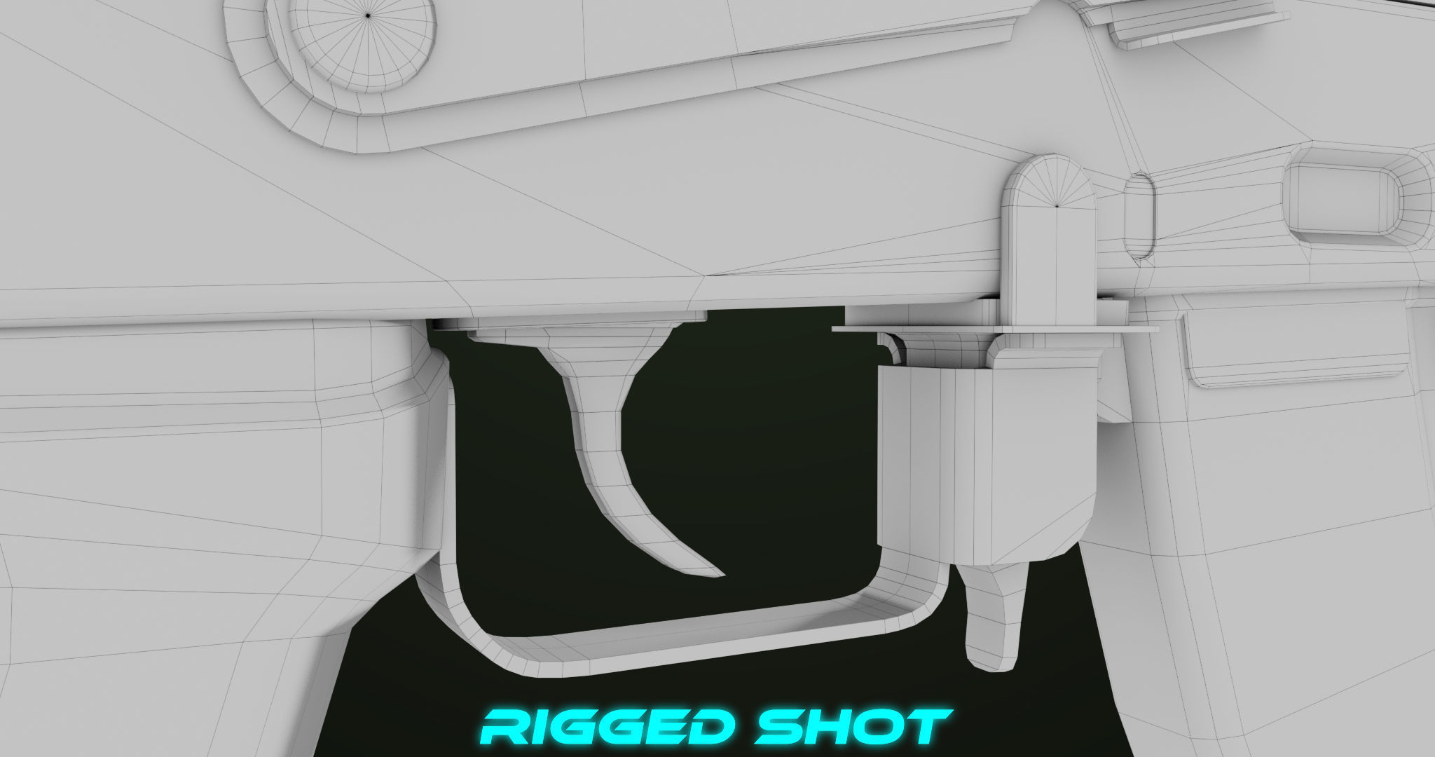 Light Machine Gun 10 Wood All PBR Unity UE Textures Low-poly 3D model_45