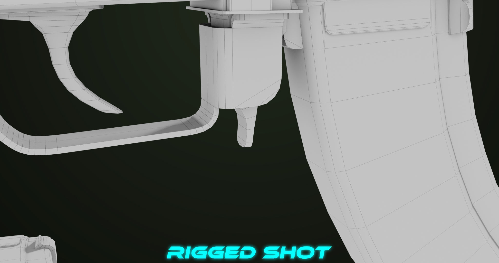 Light Machine Gun 10 Wood All PBR Unity UE Textures Low-poly 3D model_47