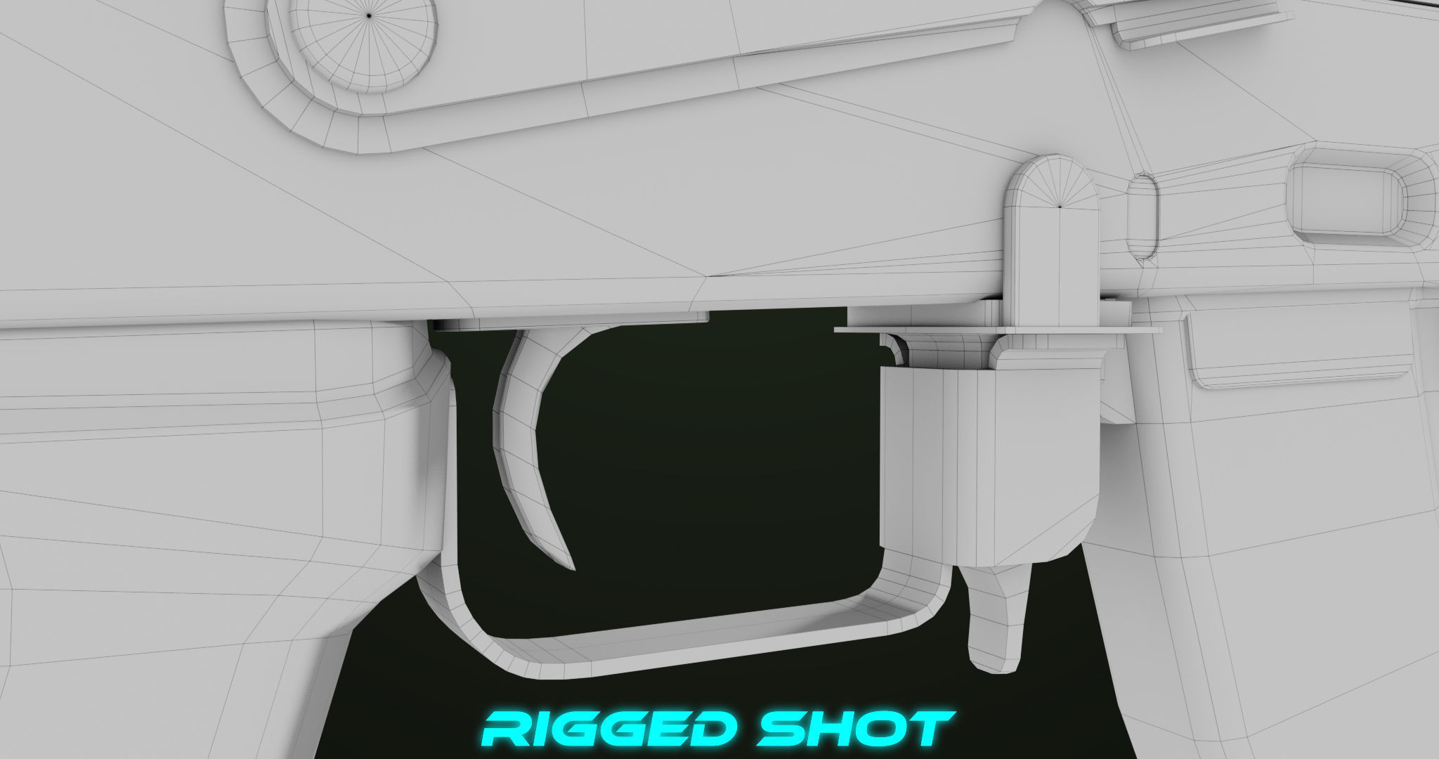 Light Machine Gun 10 Wood All PBR Unity UE Textures Low-poly 3D model_46