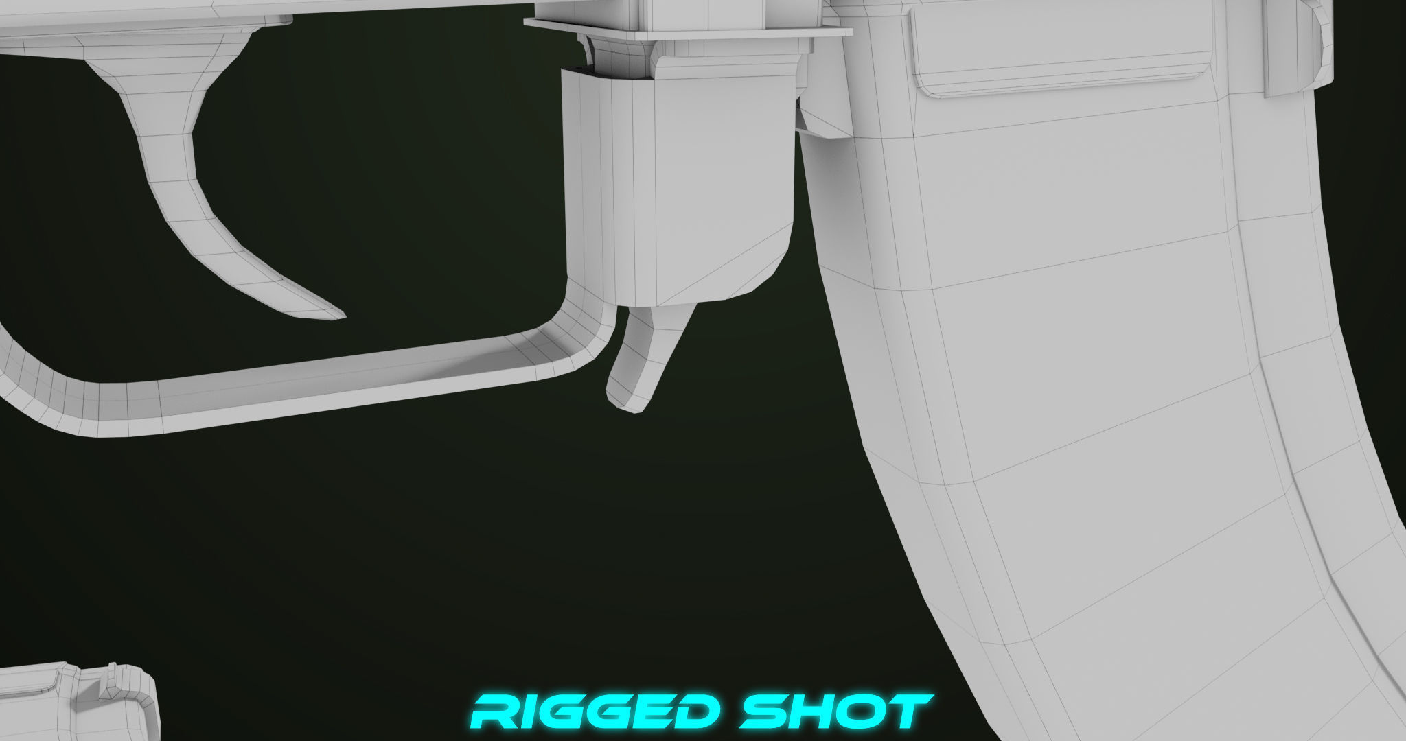 Light Machine Gun 10 Wood All PBR Unity UE Textures Low-poly 3D model_48