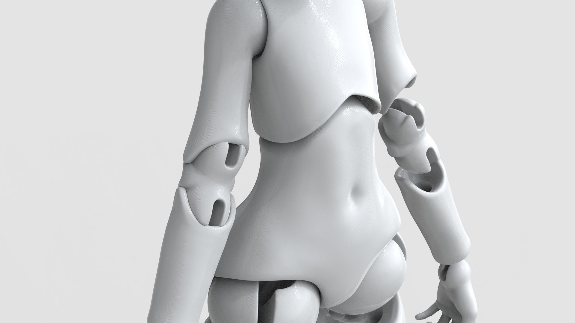 BJD doll Avery ball joint doll 3D print model_5