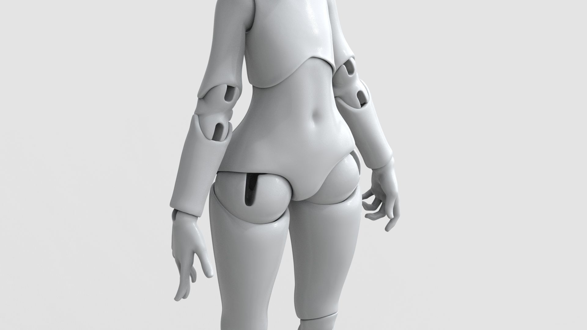 BJD doll Avery ball joint doll 3D print model_13