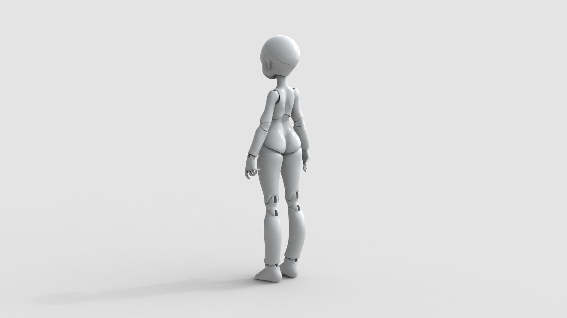 BJD doll Avery ball joint doll 3D print model_9