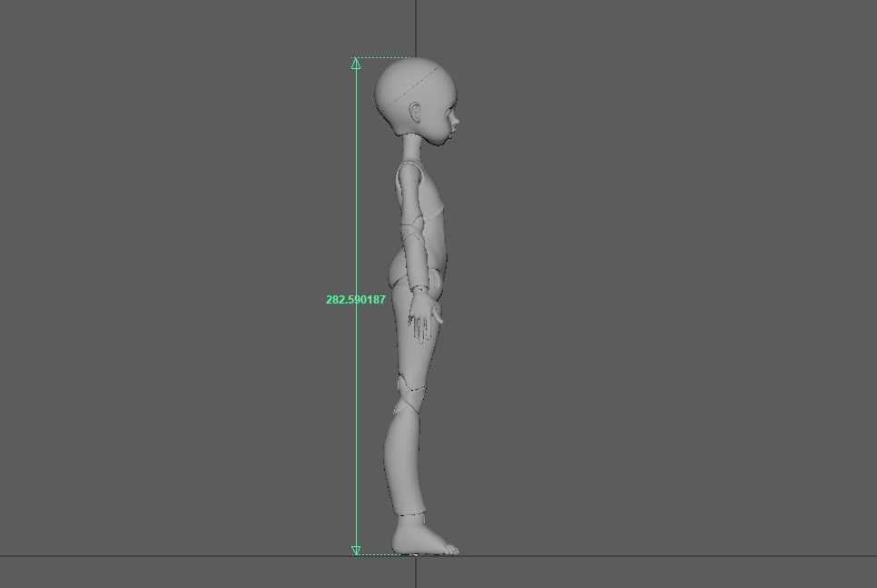 BJD doll Avery ball joint doll 3D print model_16