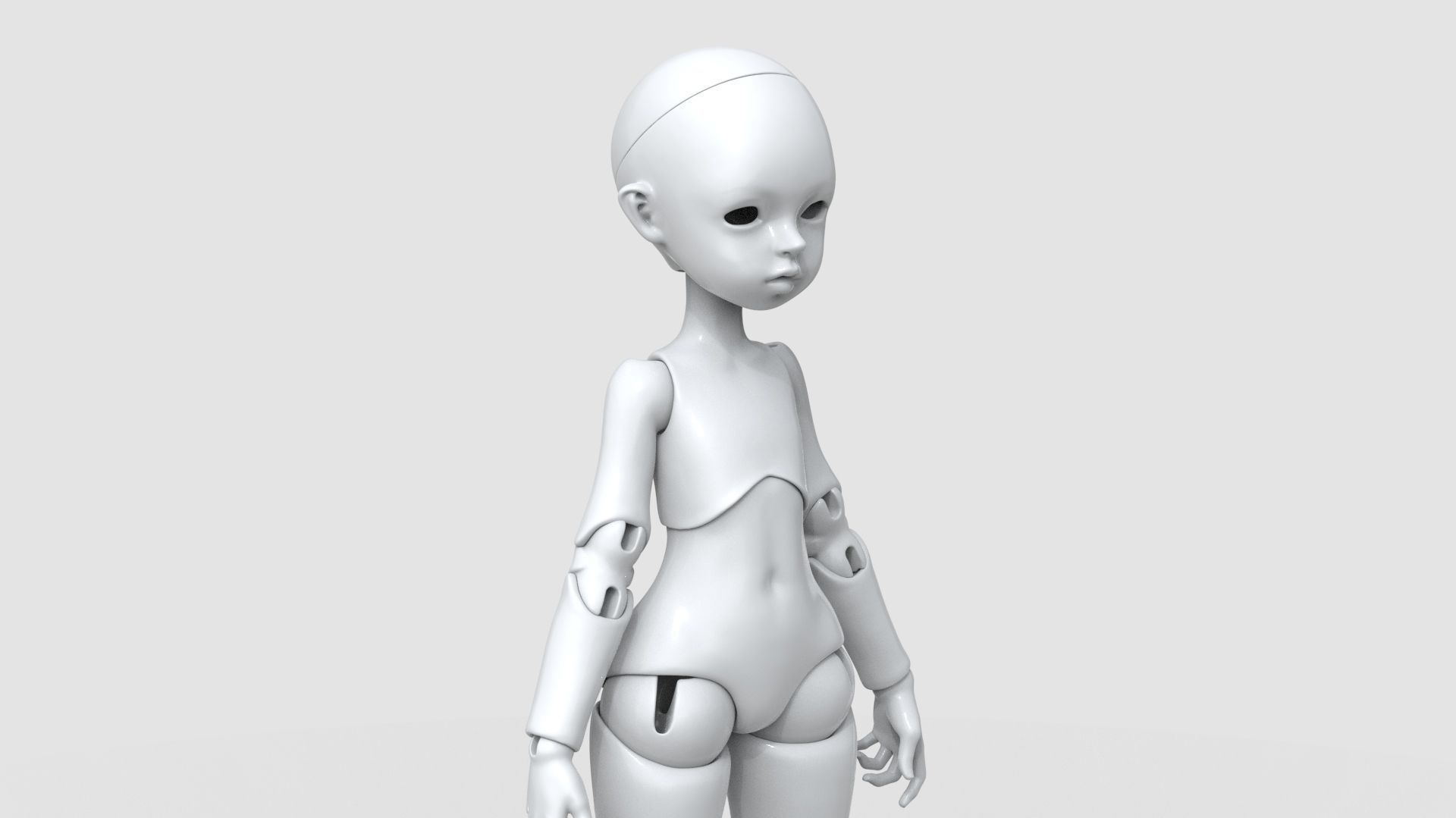 BJD doll Avery ball joint doll 3D print model_3