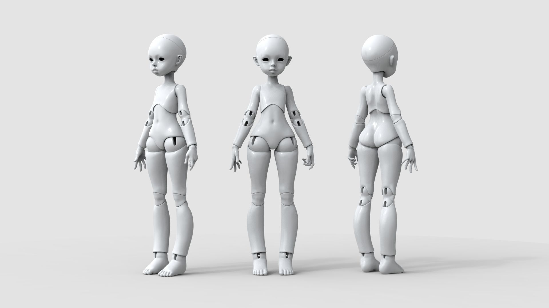 BJD doll Avery ball joint doll 3D print model_0