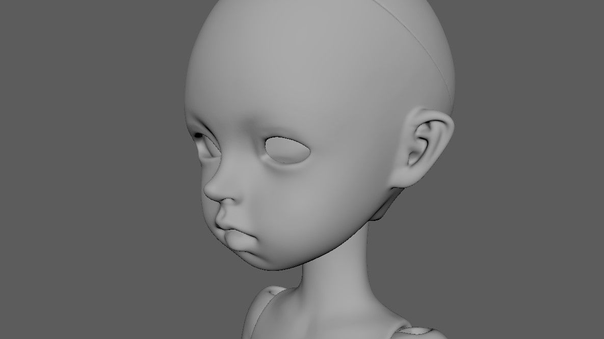 BJD doll Avery ball joint doll 3D print model_23