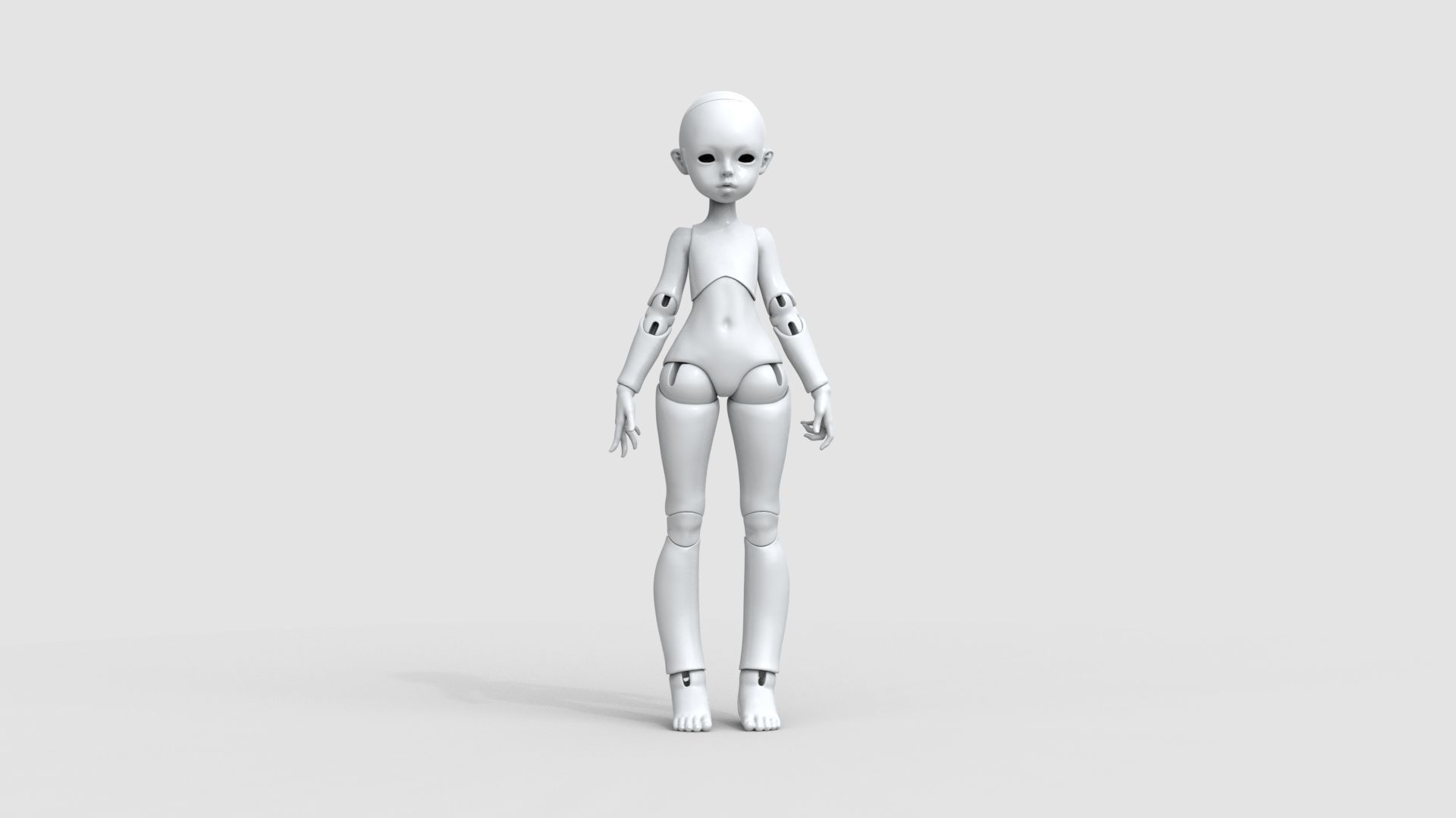 BJD doll Avery ball joint doll 3D print model_7