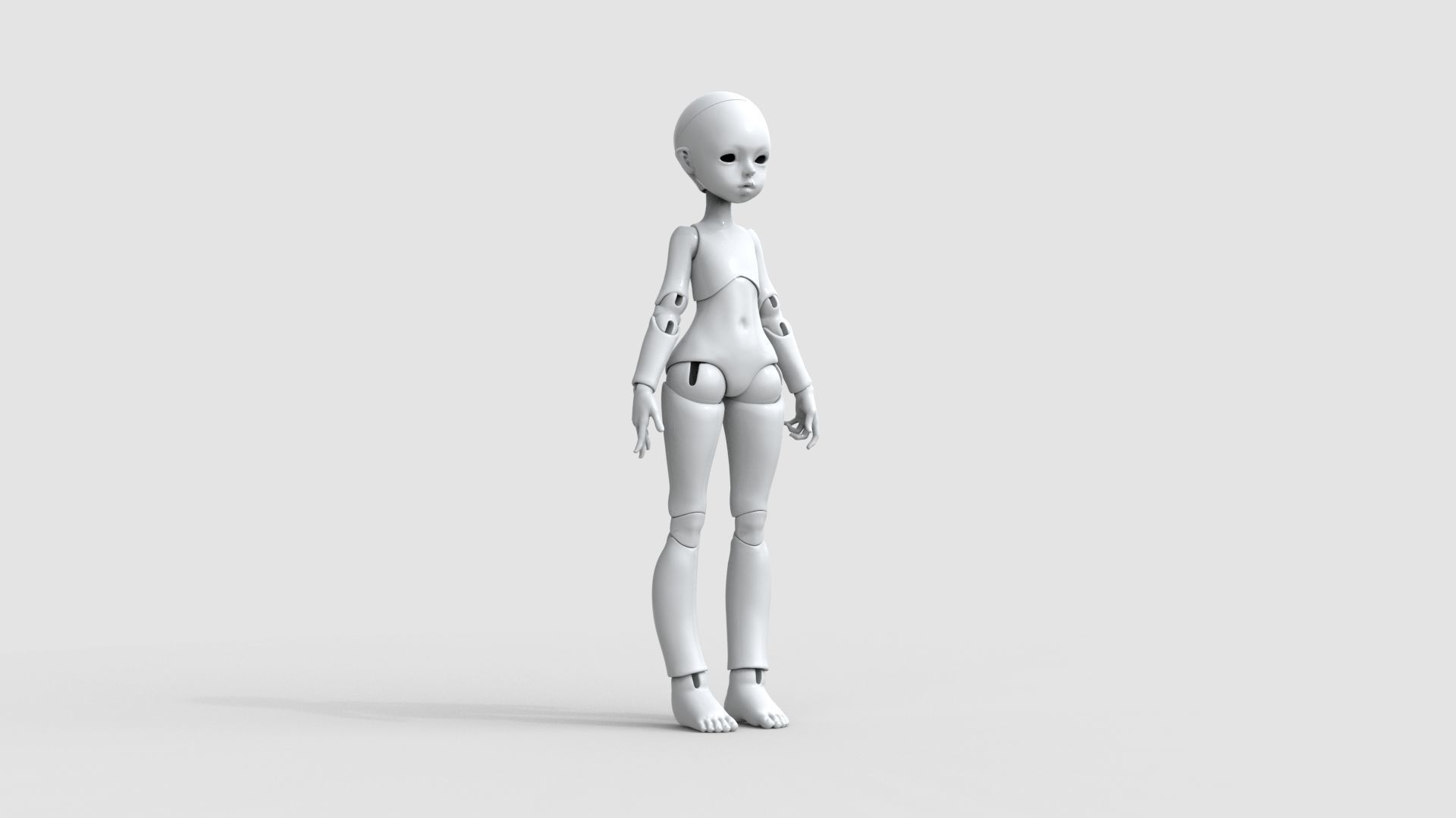 BJD doll Avery ball joint doll 3D print model_6