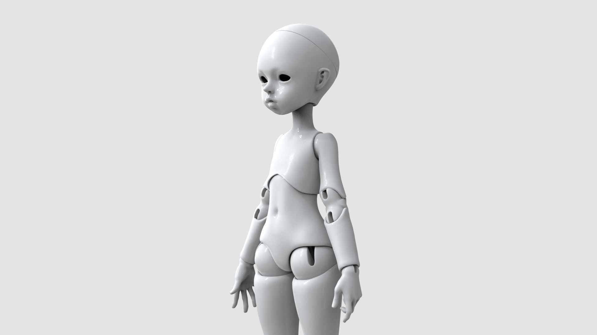 BJD doll Avery ball joint doll 3D print model_2