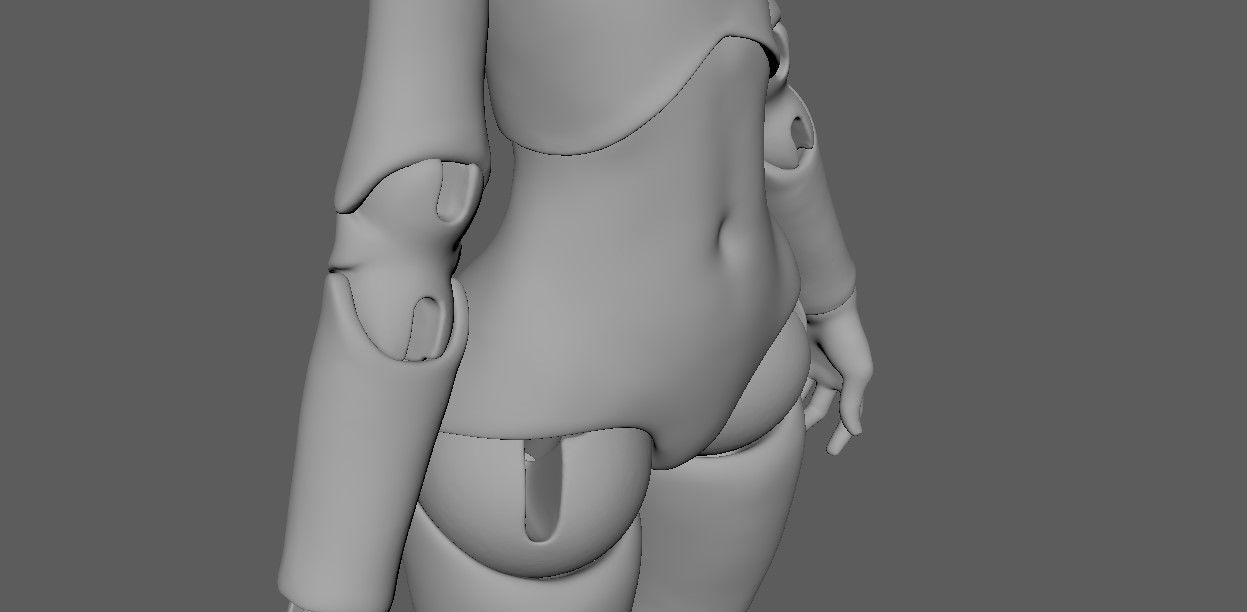 BJD doll Avery ball joint doll 3D print model_24