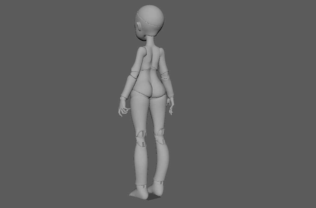 BJD doll Avery ball joint doll 3D print model_20