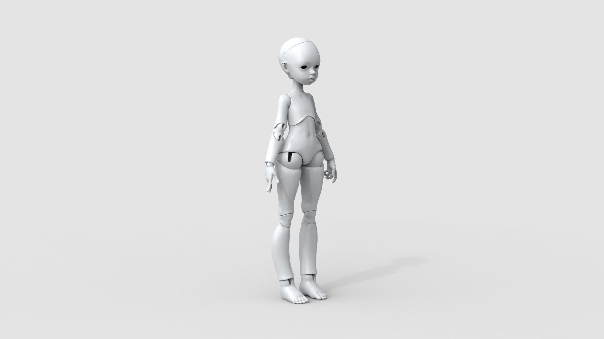 BJD doll Avery ball joint doll 3D print model_11