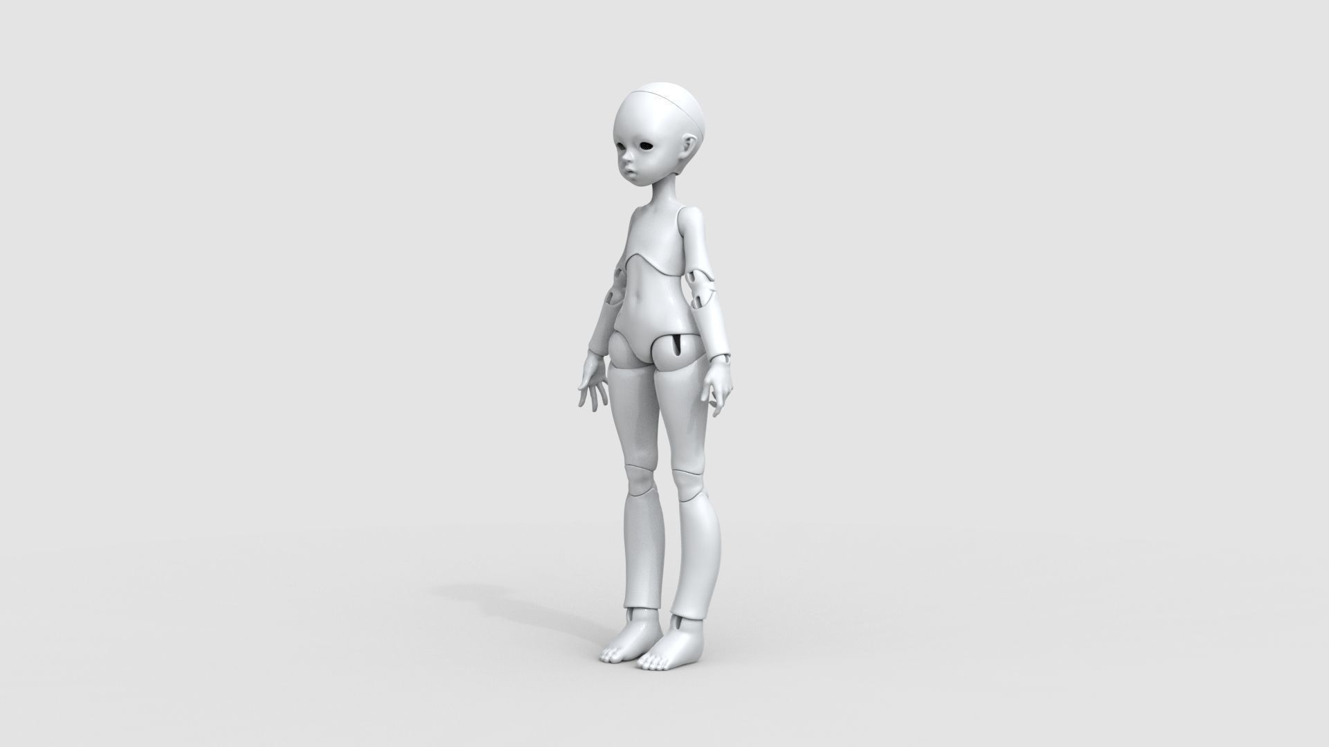 BJD doll Avery ball joint doll 3D print model_8