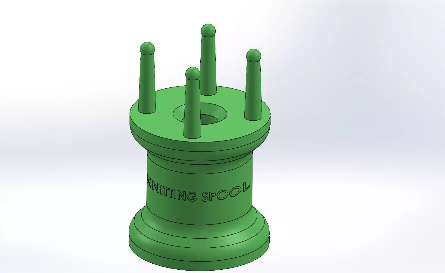 Knitting Spool W Knobs 3D print model