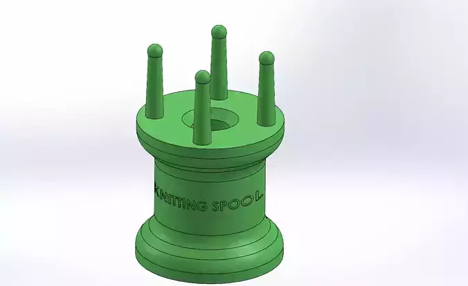 Knitting Spool W Knobs 3D print model