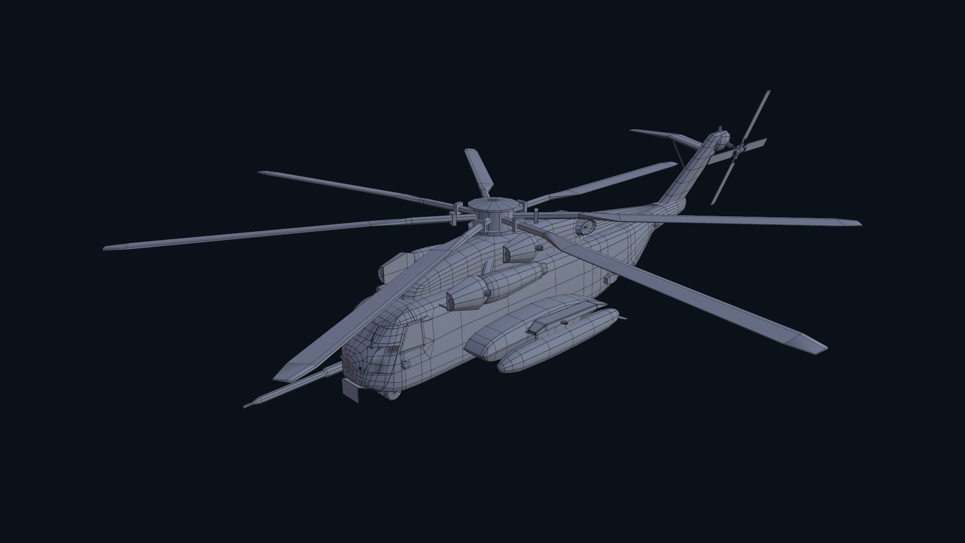Asset - Army - CH 53E Super Stallion 3D MODEL Low-poly 3D model_36
