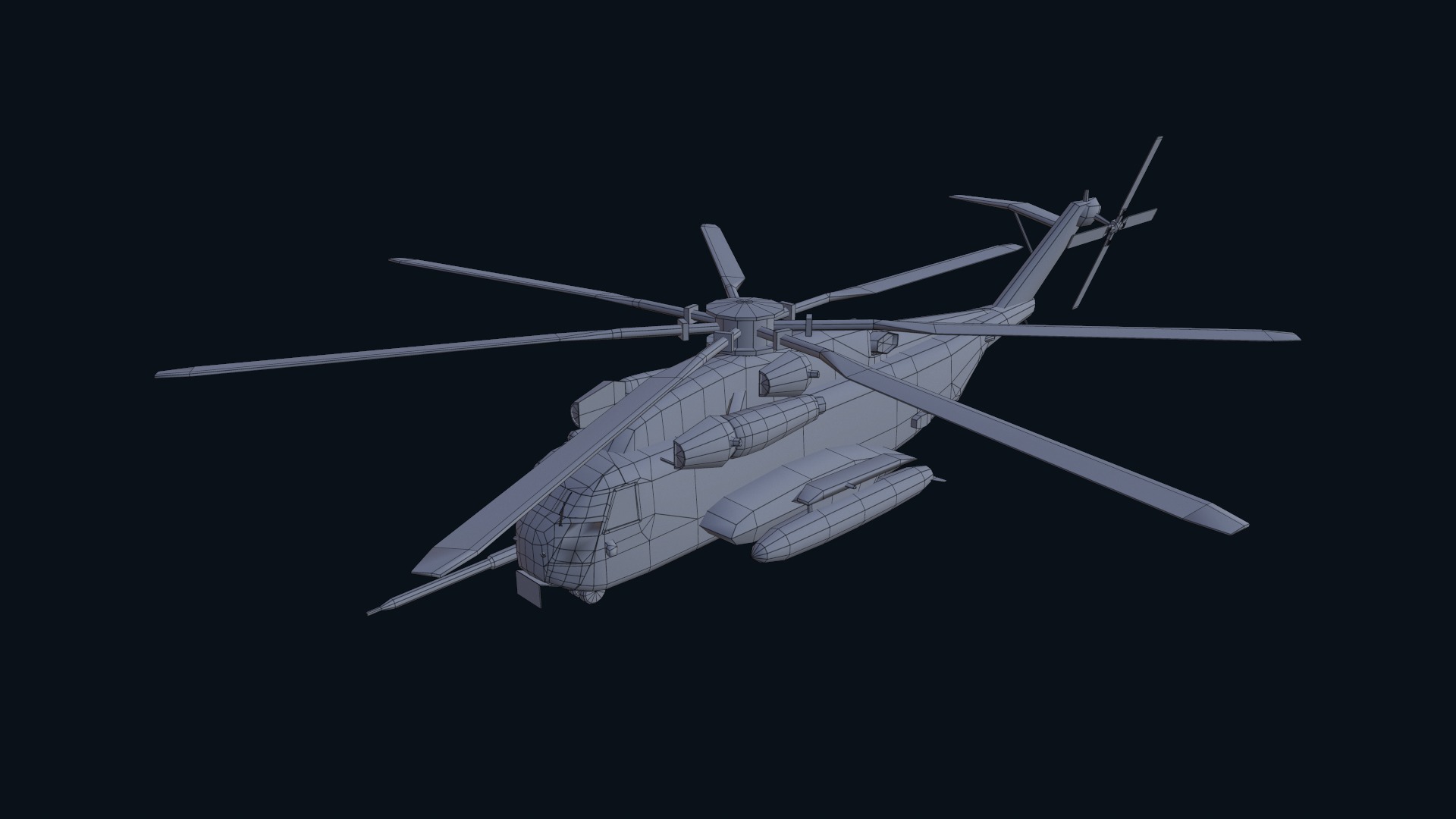 Asset - Army - CH 53E Super Stallion 3D MODEL Low-poly 3D model_41