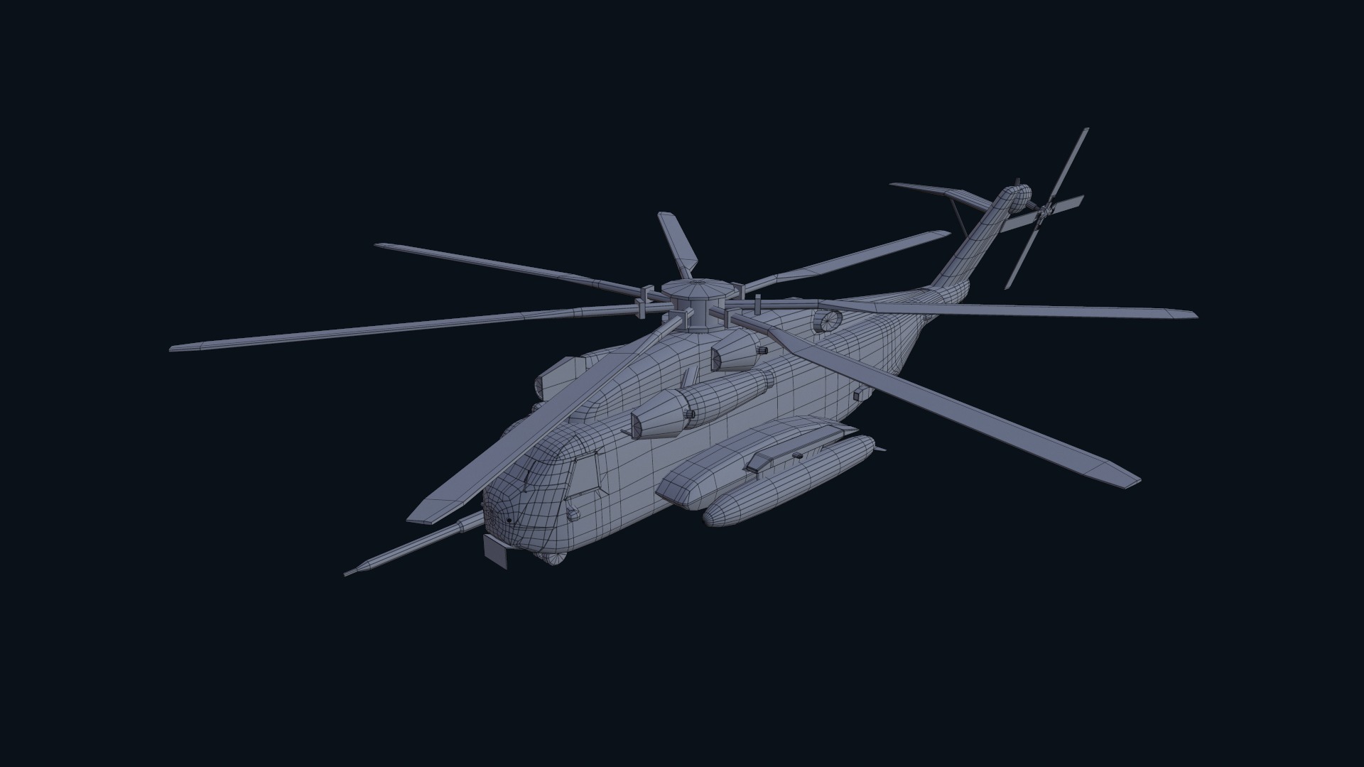 Asset - Army - CH 53E Super Stallion 3D MODEL Low-poly 3D model_31