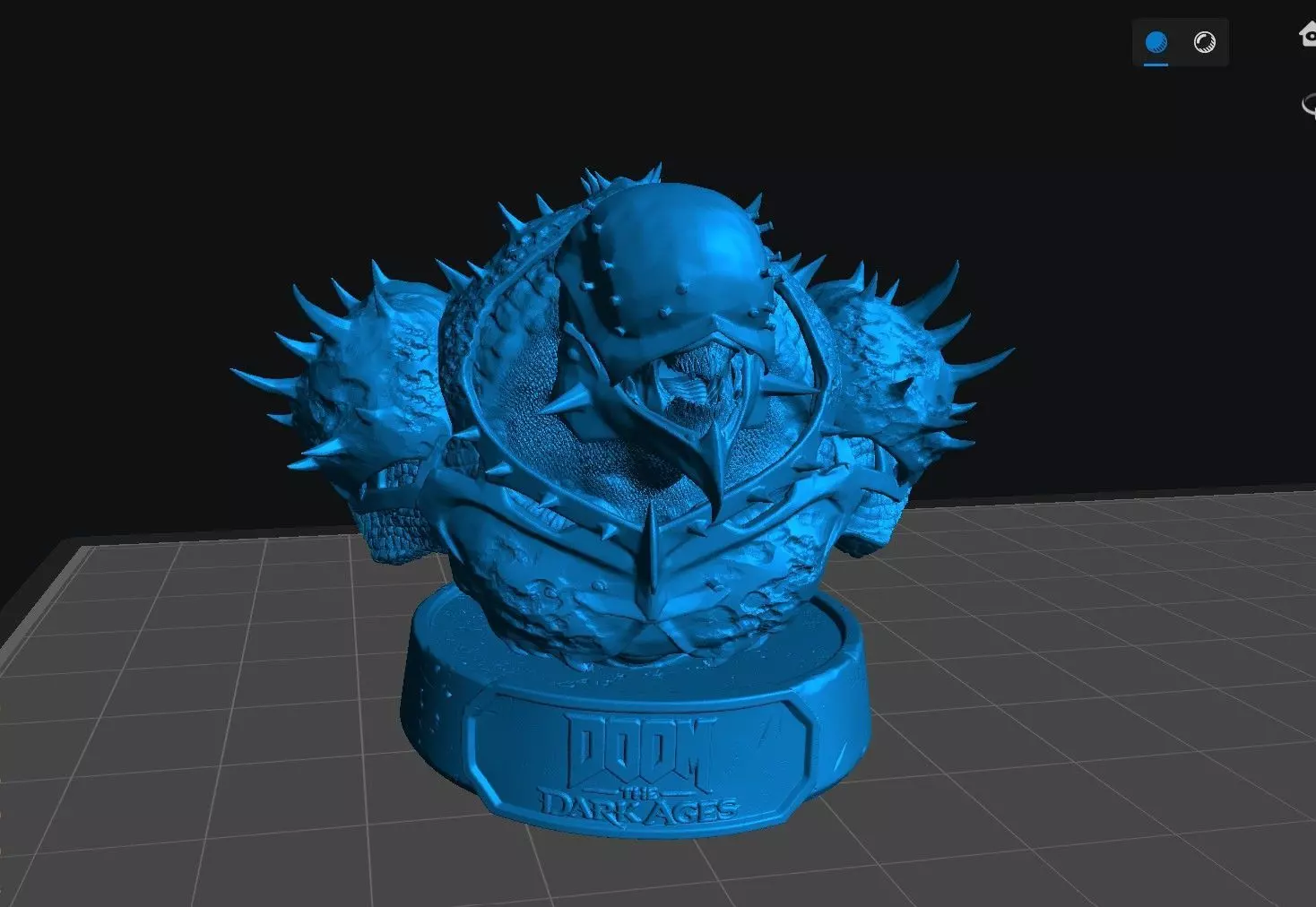 Battle knight Bust Doom The Dark Ages 3D print model