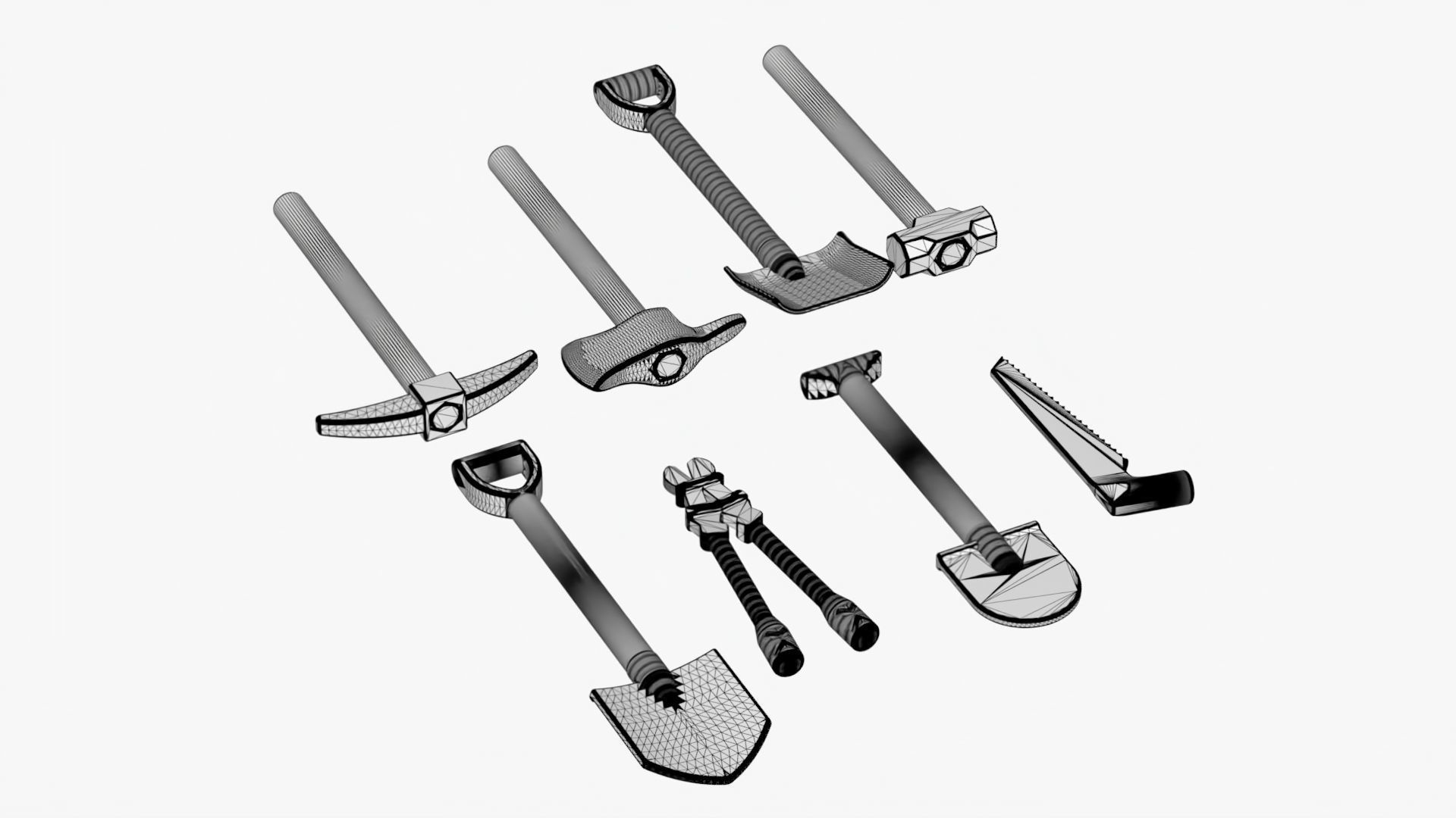 Lego Tools Collection 3D model_11