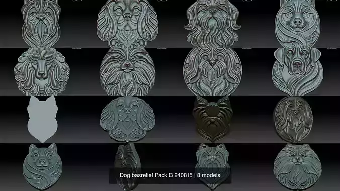 Dog basrelief Pack B 240815