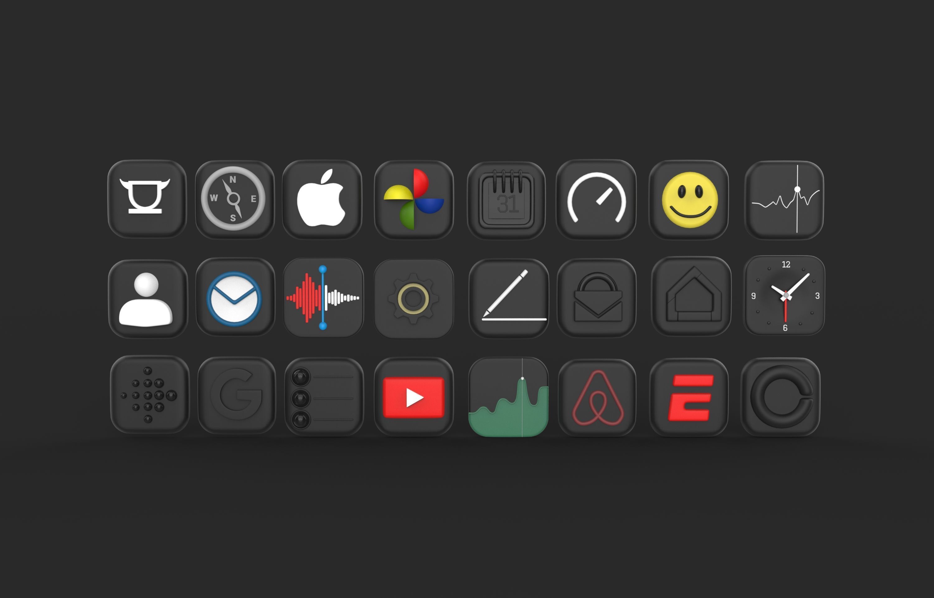 social media icon 3D model_4