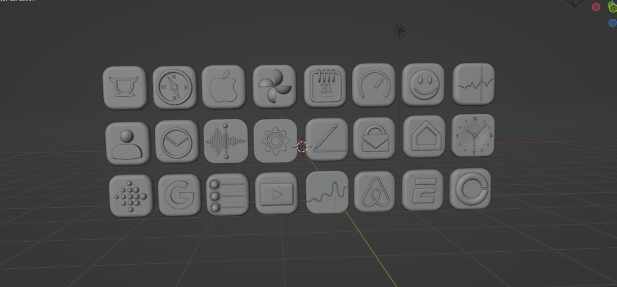 social media icon 3D model_9