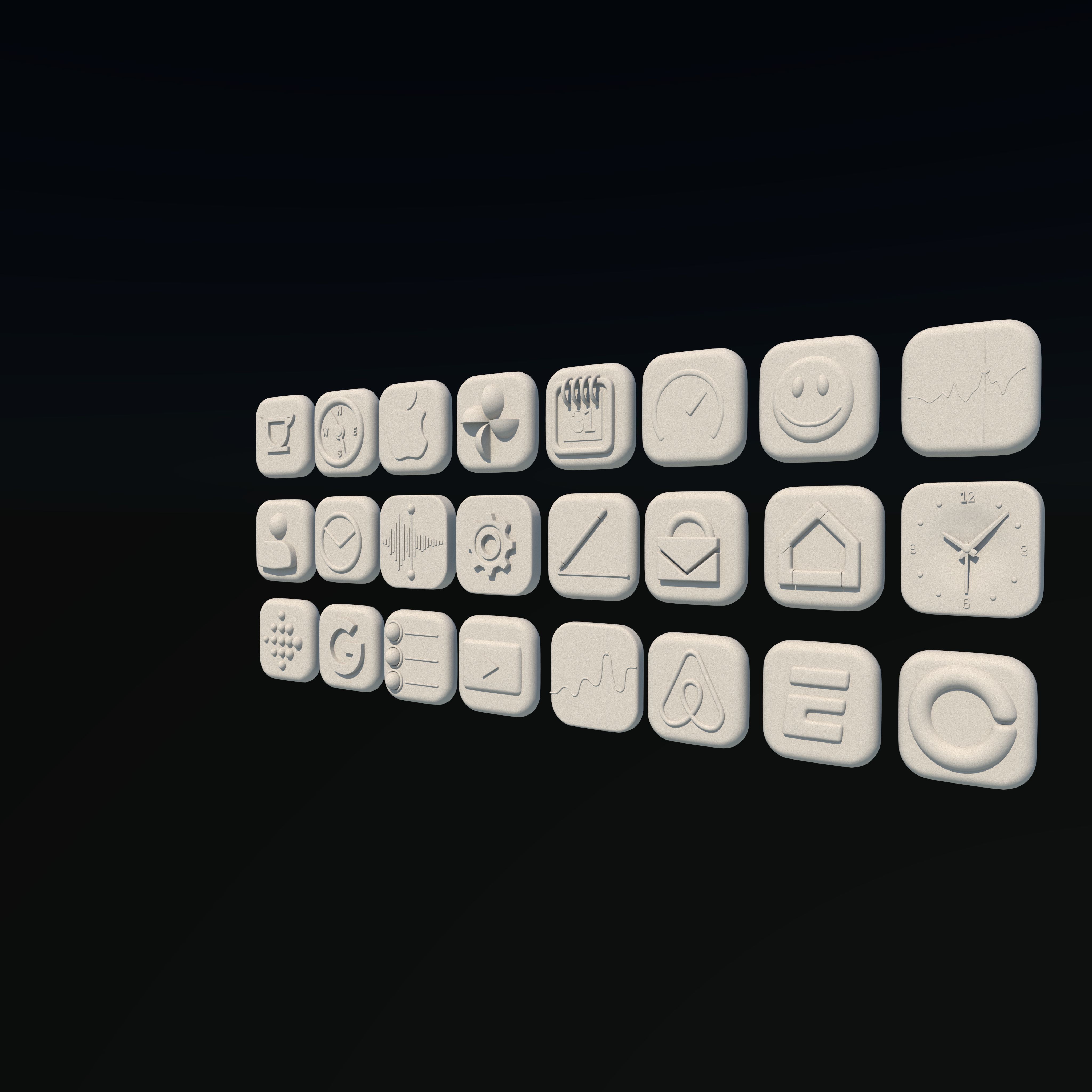 social media icon 3D model_8