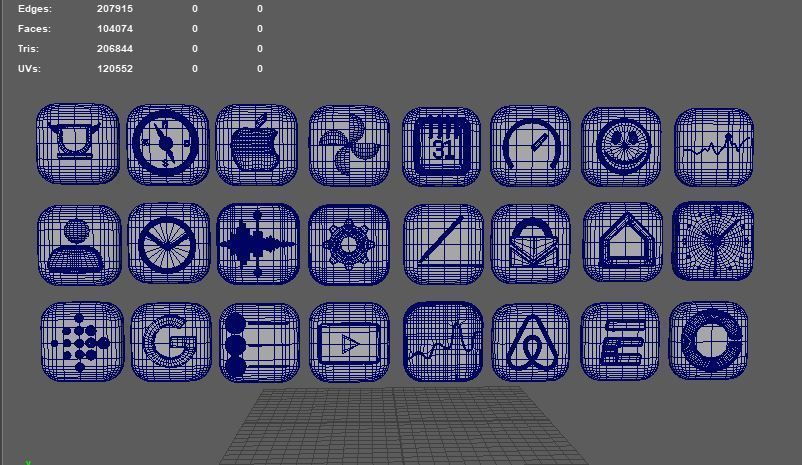 social media icon 3D model_11