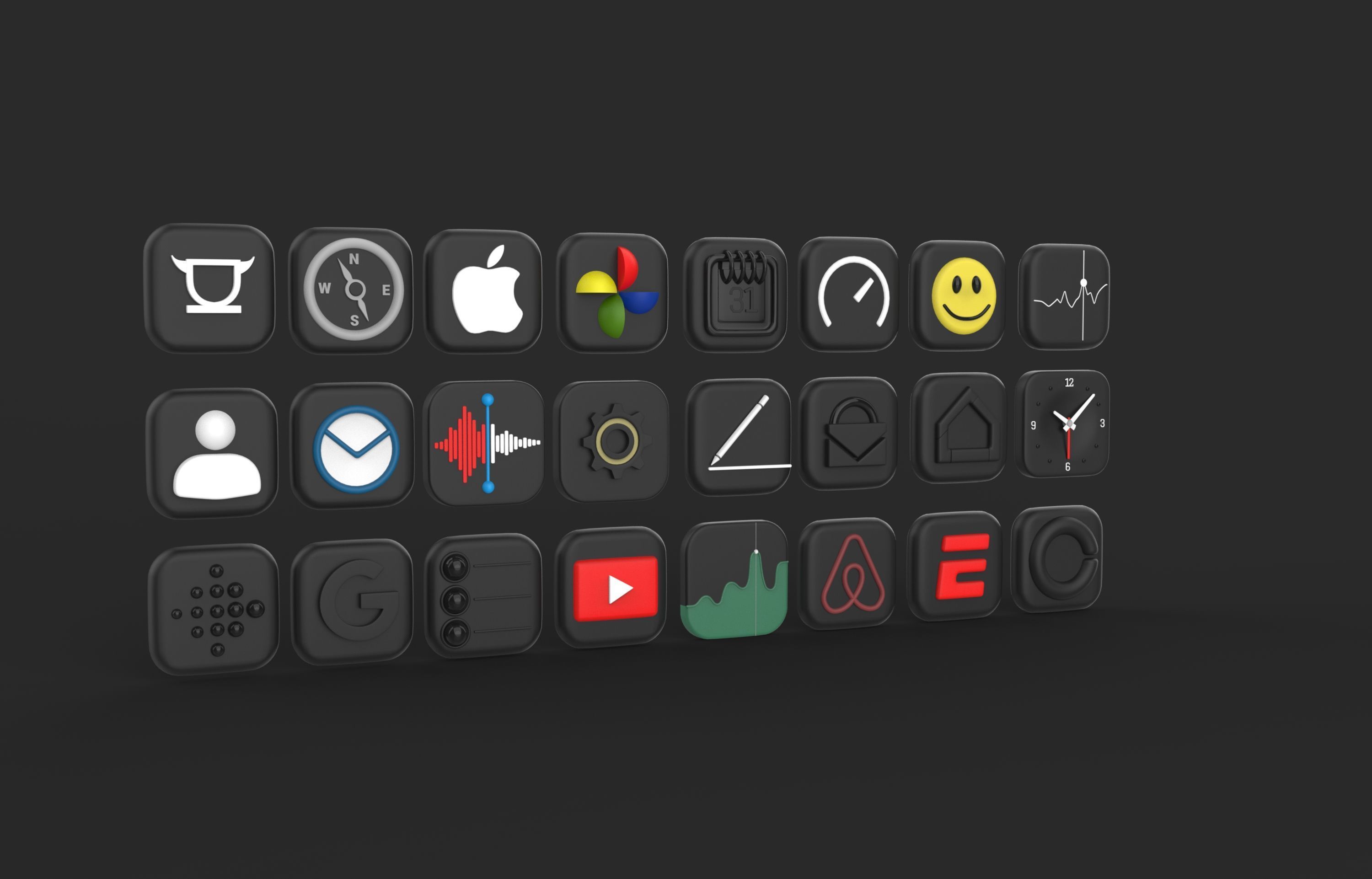 social media icon 3D model_6