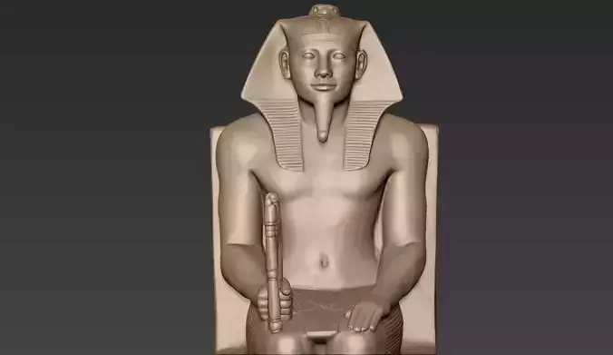 Egyptian Statue of King Khafre Restored Reproduction