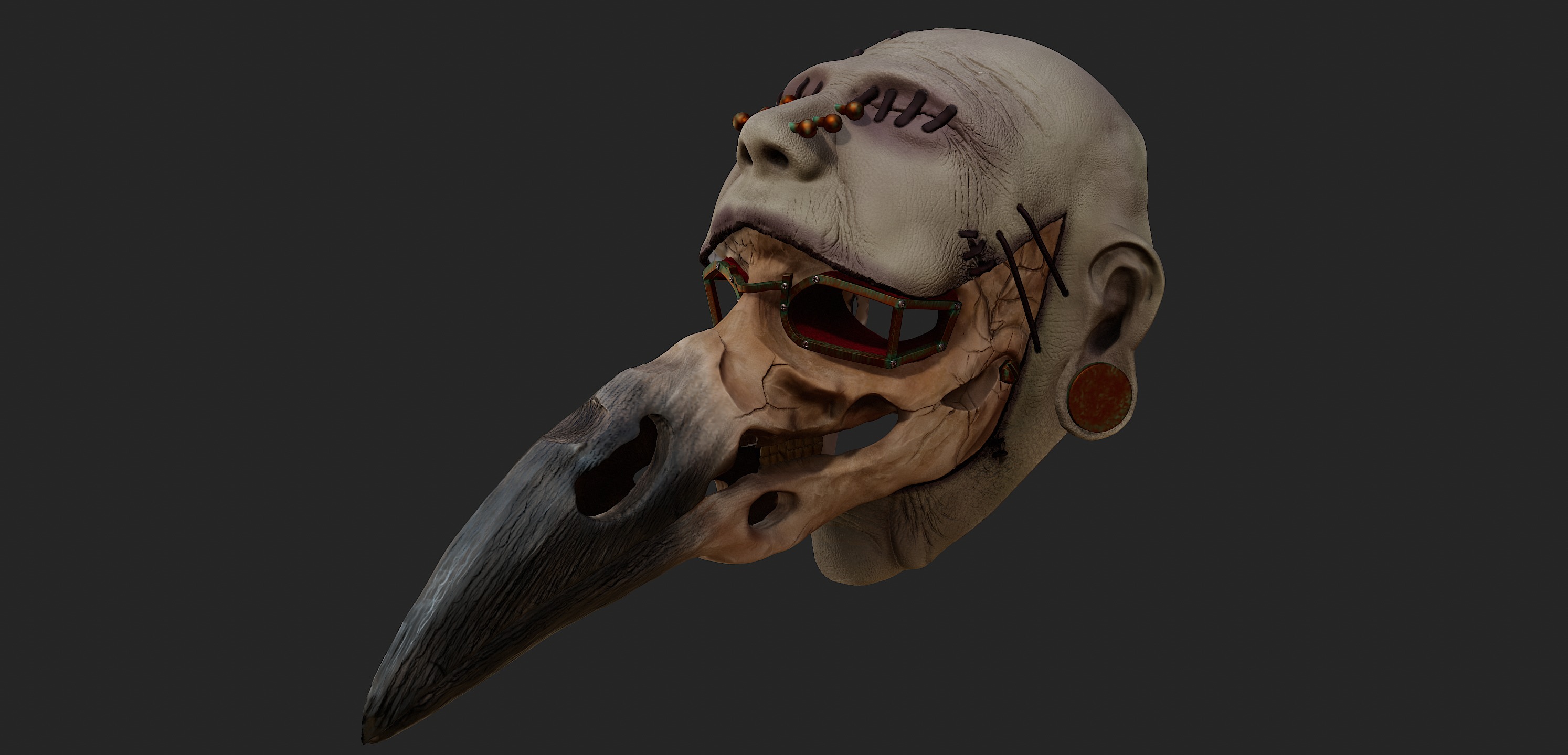 Plague Doctor Mask 3D print model_1