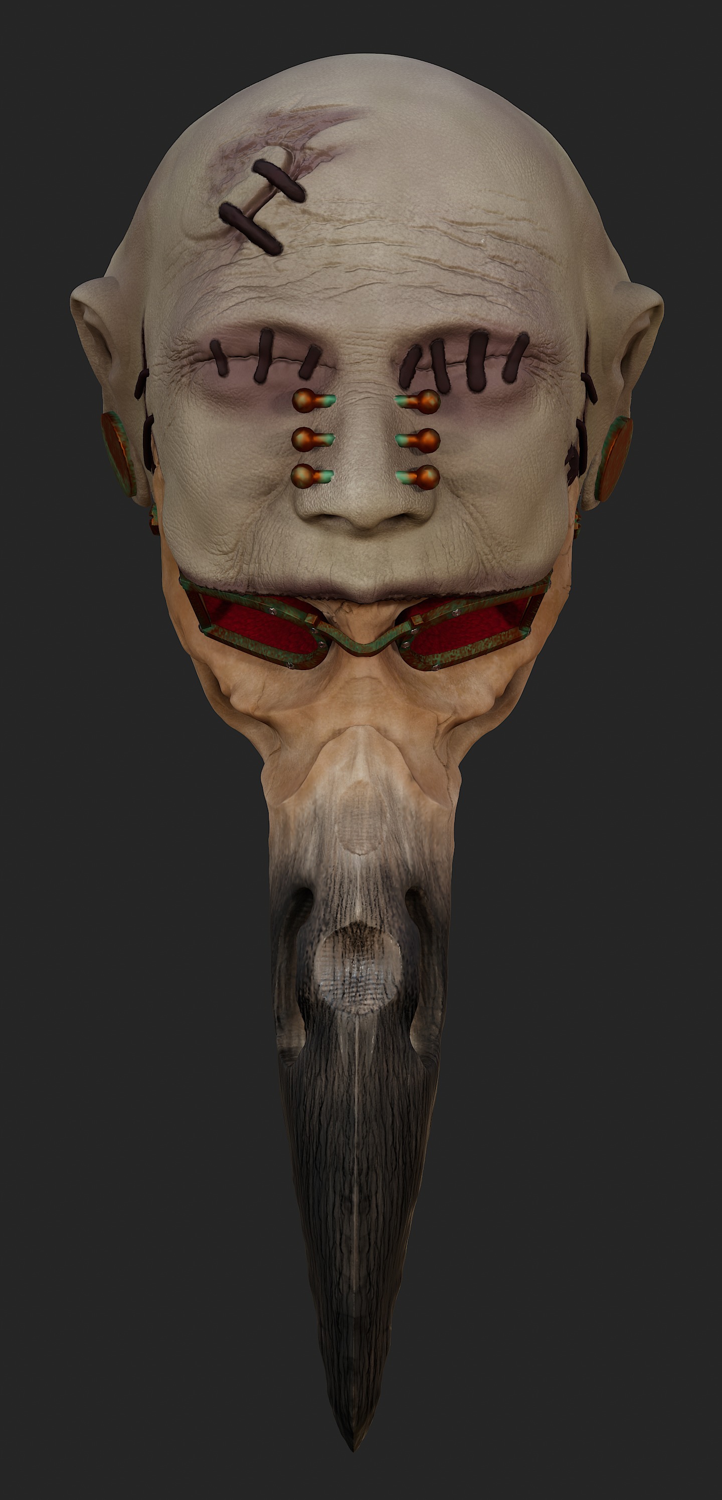 Plague Doctor Mask 3D print model_3