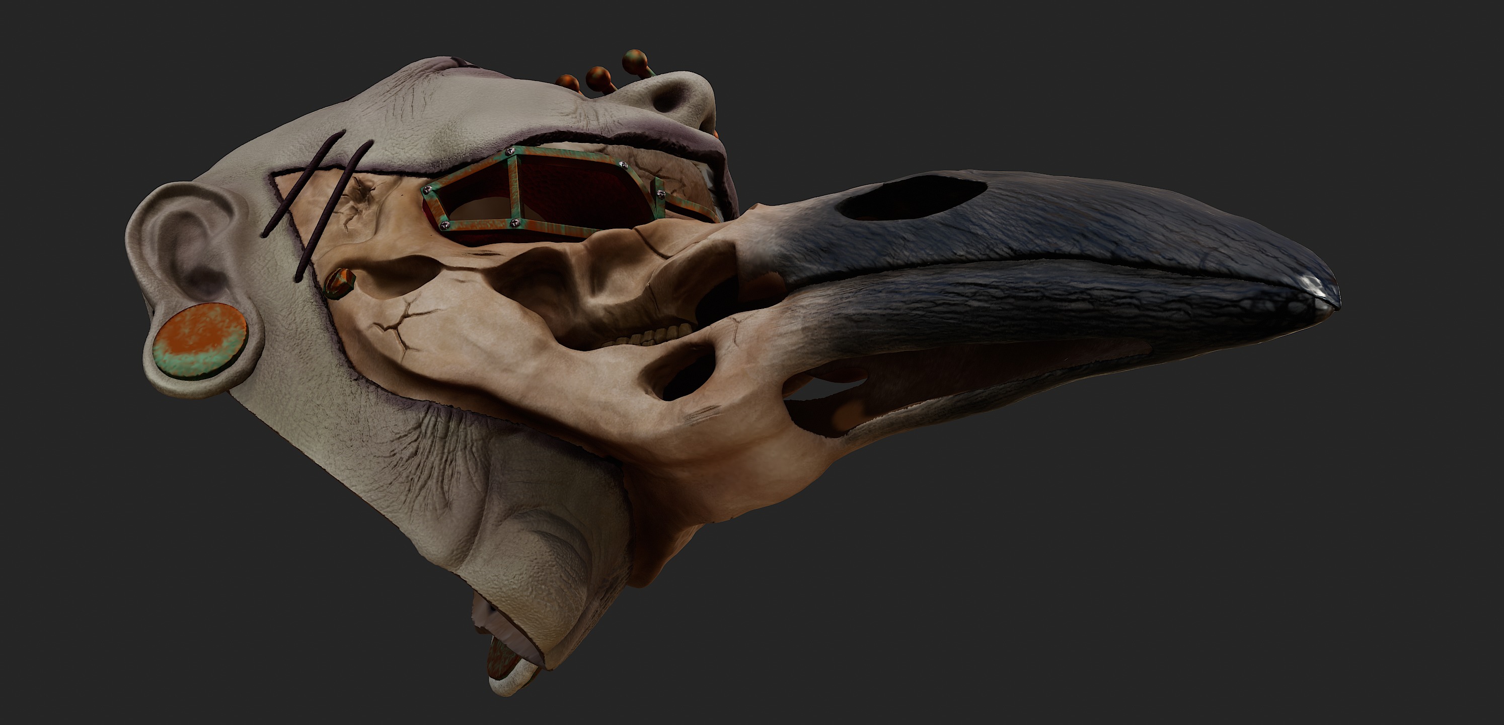 Plague Doctor Mask 3D print model_5
