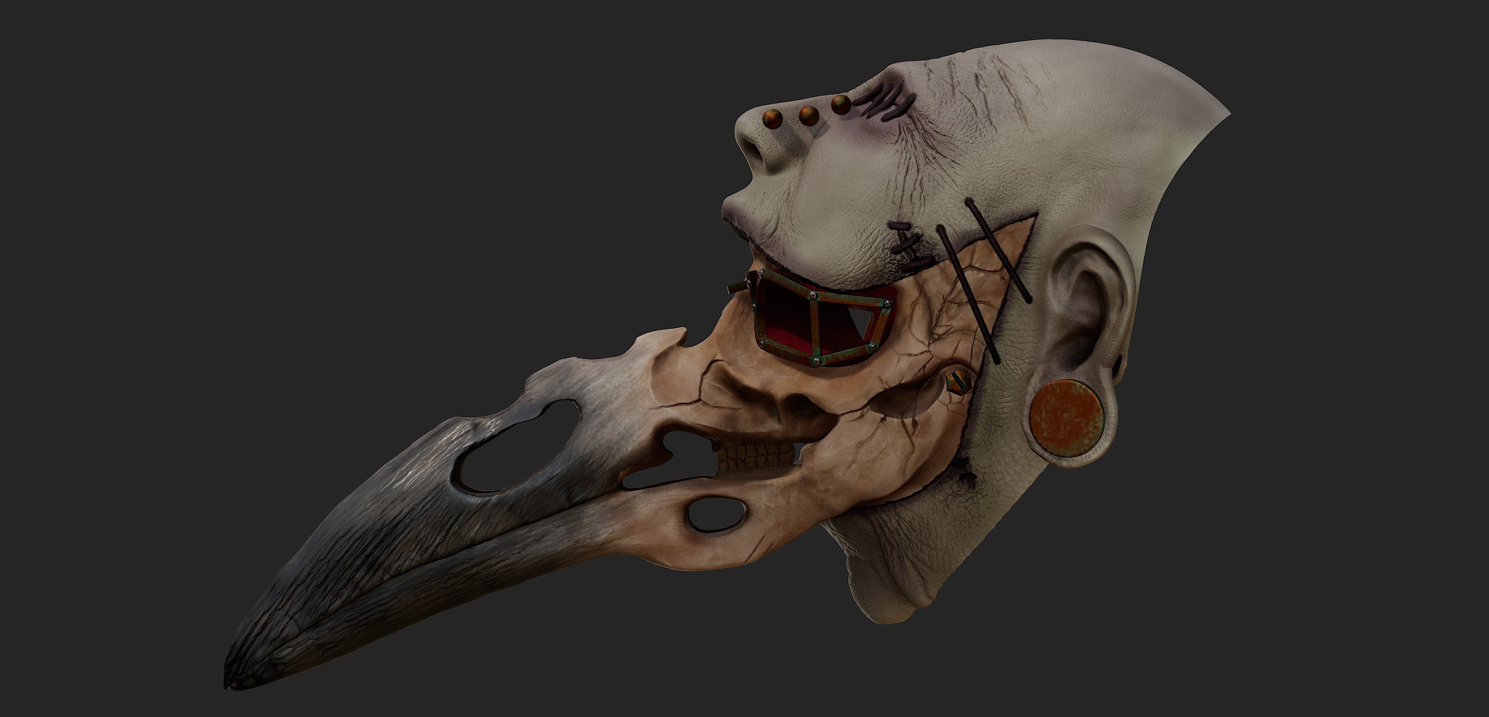 Plague Doctor Mask 3D print model_7